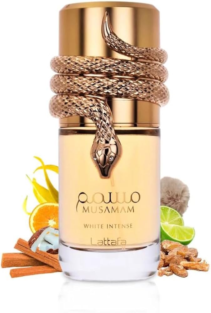 🌟 Musamam White Intense de Lattafa – Eau de Parfum 100ml | Perfume Árabe Unisex Cítrico, Floral y Amaderado