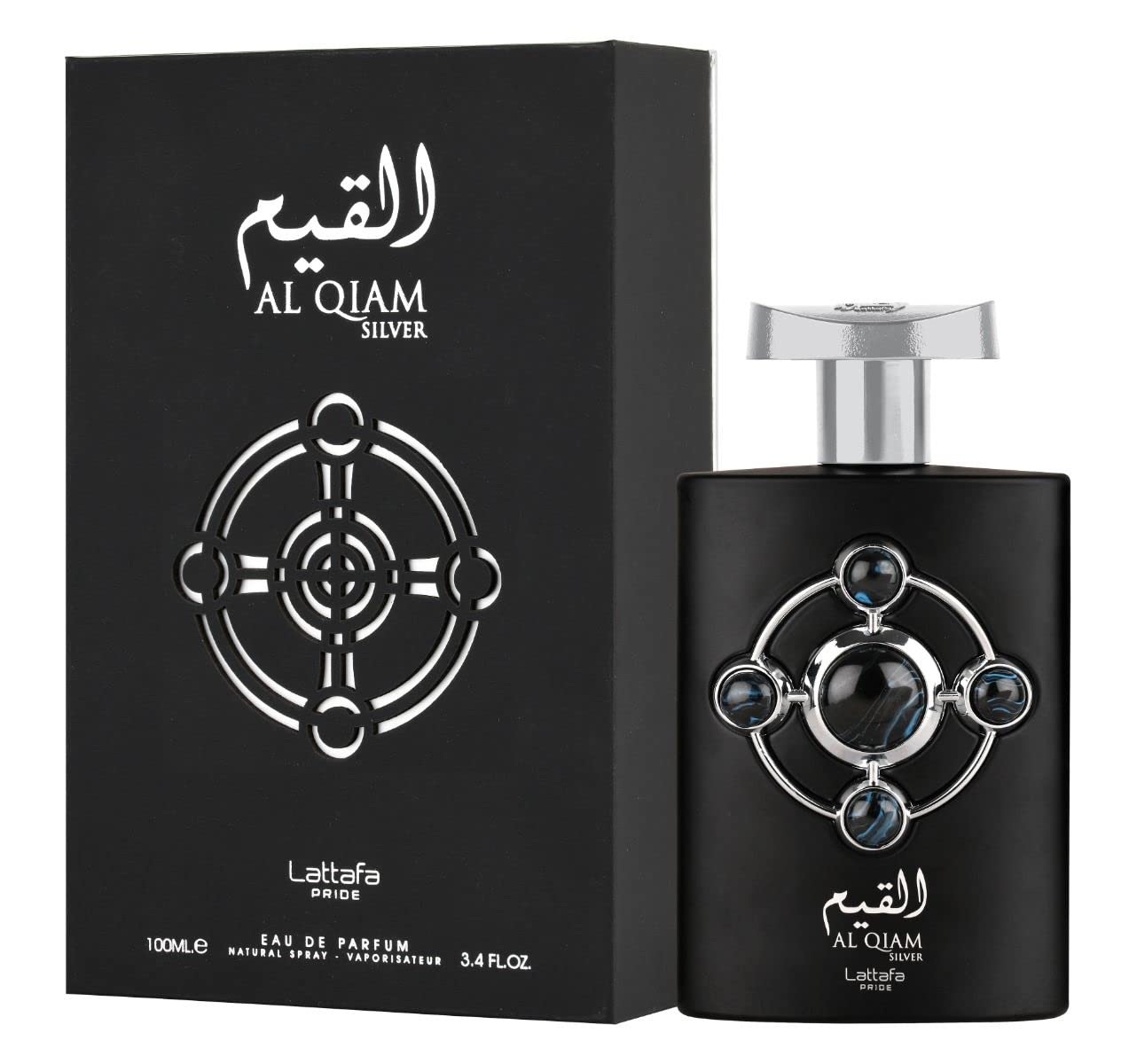 ✨ Al Qiam Silver de Lattafa Pride – Eau de Parfum 100ml | Perfume Árabe Unisex Amaderado, Ambarado y Sofisticado