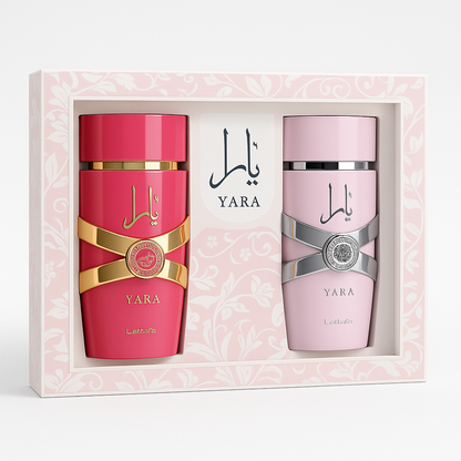 💞 Pack Yara Crush + Yara Pink – Lattafa (2x100 ml) · Perfumes Árabes Femeninos Dulces, Frutales y Elegantes