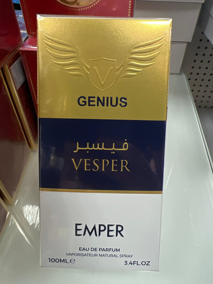 🌊 Agua de Perfume Emper Genius Vesper 100 ml – Frescor Marino con Ámbar Moderno