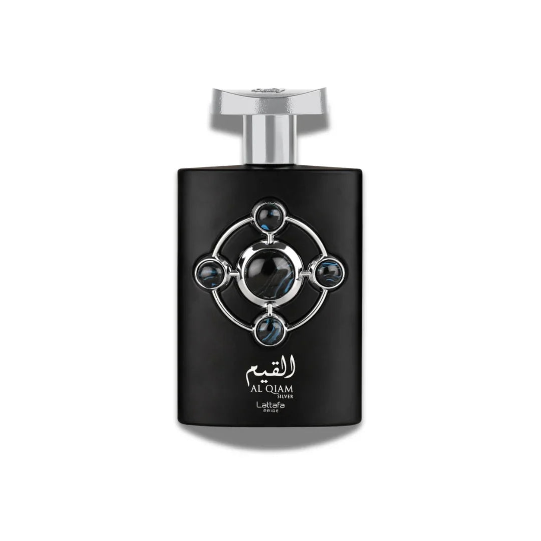 ✨ Al Qiam Silver de Lattafa Pride – Eau de Parfum 100ml | Perfume Árabe Unisex Amaderado, Ambarado y Sofisticado
