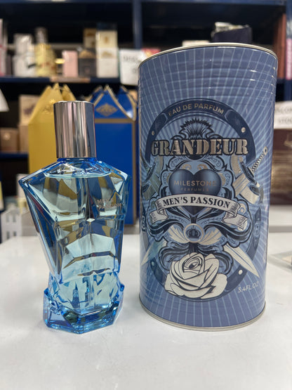 Men’s Passion – Grandeur Milestone (100 ml EDP) · Perfume Árabe Masculino Amaderado con Ámbar, Cuero y Especias