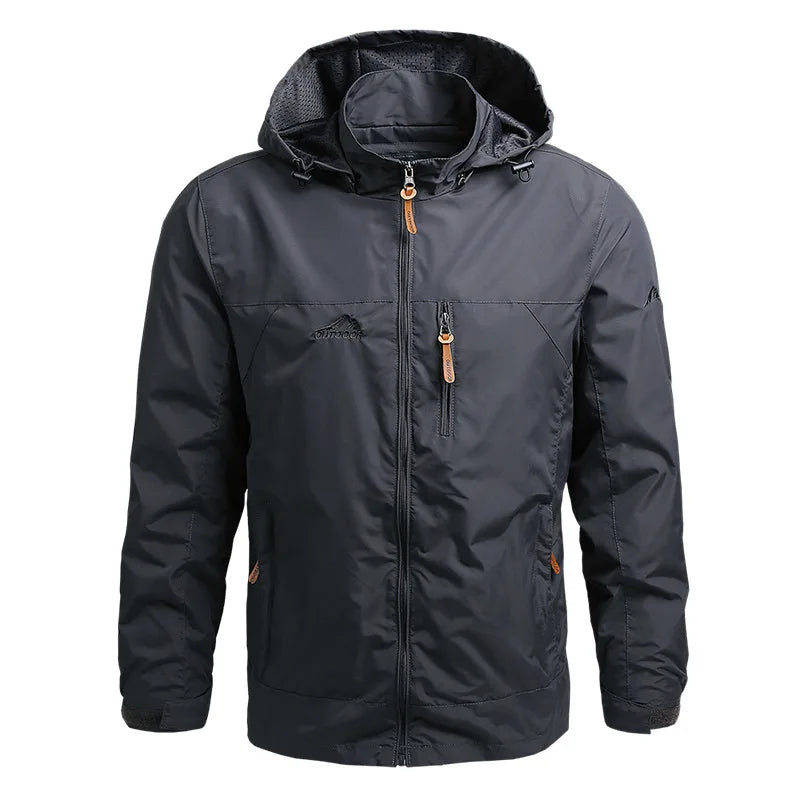 Chaqueta táctica cortavientos para hombre, impermeable, con capucha, para exteriores, deportiva, militar, talla europea, S-5XL, para escalada de campo, ropa fina