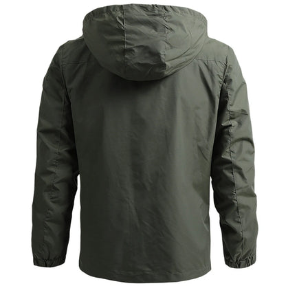 Chaqueta táctica cortavientos para hombre, impermeable, con capucha, para exteriores, deportiva, militar, talla europea, S-5XL, para escalada de campo, ropa fina
