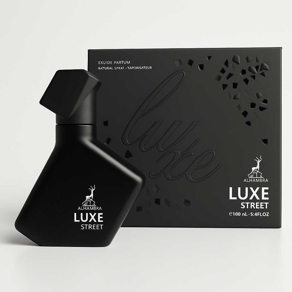 Luxe Street – Maison Alhambra (100 ml EDP) · Perfume Árabe Unisex Oriental-Amaderado con Vainilla & Ámbar Gris