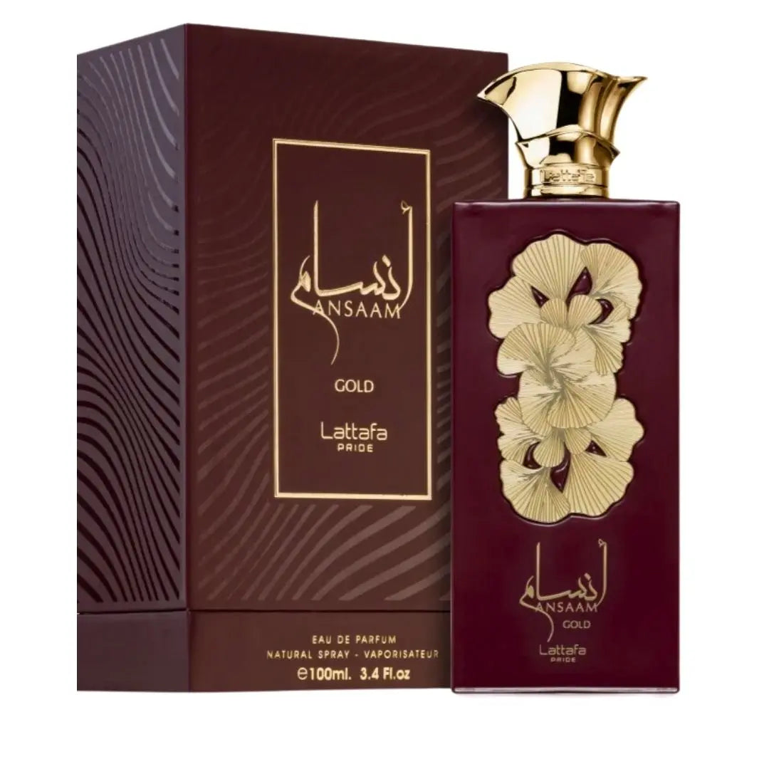 ✨ Ansaam Gold de Lattafa Pride – Eau de Parfum 100ml | Perfume Árabe Unisex Dulce, Floral y Aterciopelado