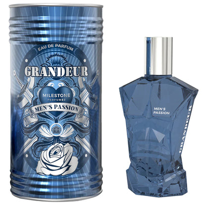 Men’s Passion – Grandeur Milestone (100 ml EDP) · Perfume Árabe Masculino Amaderado con Ámbar, Cuero y Especias
