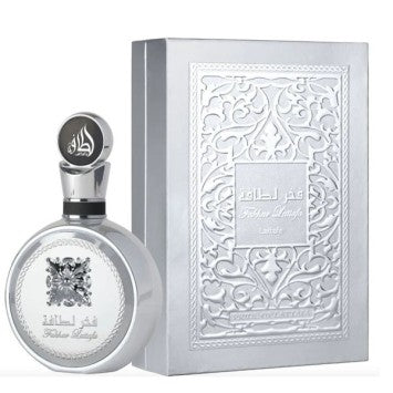 Fakhar Platinum – Lattafa (100 ml) · Perfume Árabe Masculino Fresco, Amaderado y Elegante